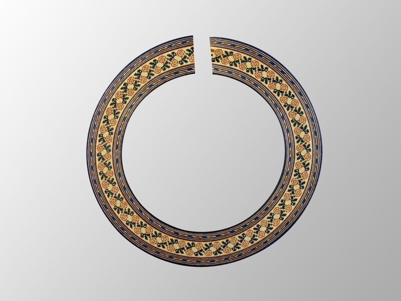 色とりどりの板は、何層にも貼り重ねられ、特殊な方法で圧縮されます。その後、薄く切り出され、細かく繊細な模様を作り出します。 